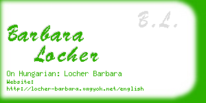 barbara locher business card